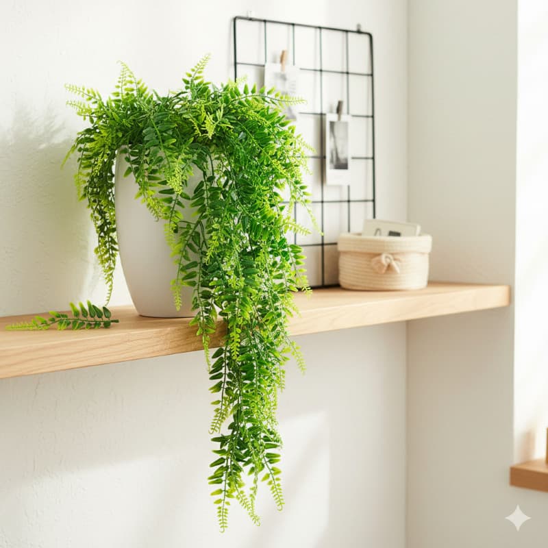 Planta Pendente Artificial Decoração Arranjo Samambaia Adão Bambu Jamaica Folhas Parede Varanda