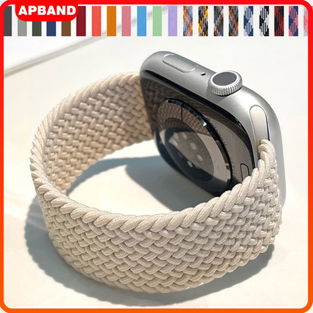 Pulseira De Elástico Nailon Para IWatch Apple Watch SE Ultra 3 2 Series 11 10 9 8 7 49 46 45 44 42 41 40 38mm