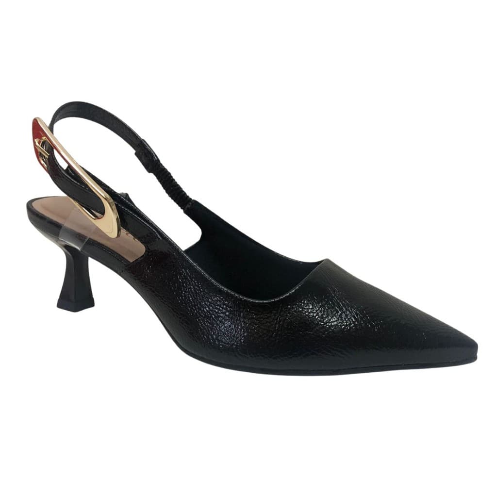 Sapato Bebecê SlingBack Salto Fino Baixo Casual T3814-381
