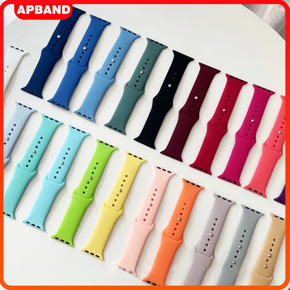 Pulseira De Silicone Para Relógio Smartwatch Apple Watch Series 11 10 9 8 7 IWatch SE Ultra 3 2 49 46 42 45 44 41 40mm