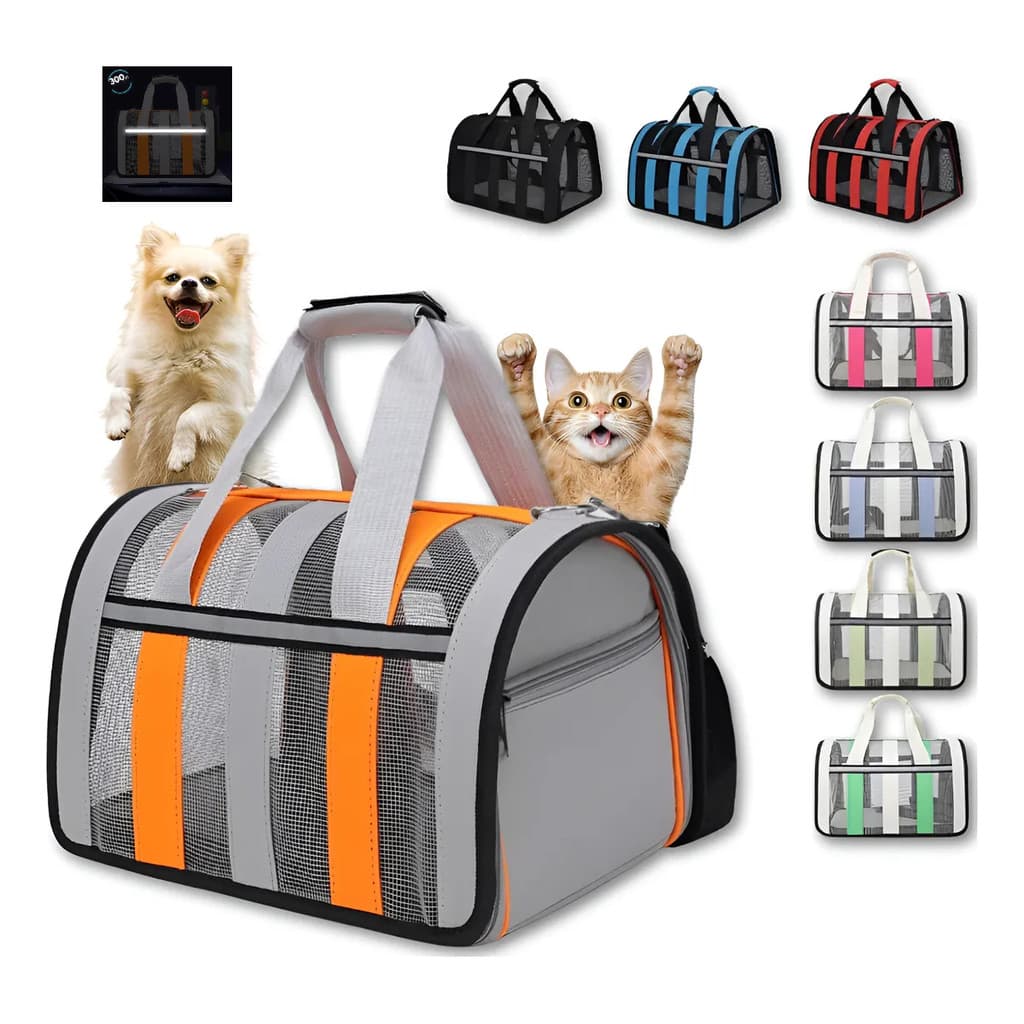 Bolsa De Transporte Pet Cães Gatos Resistente Aéreo Medium
