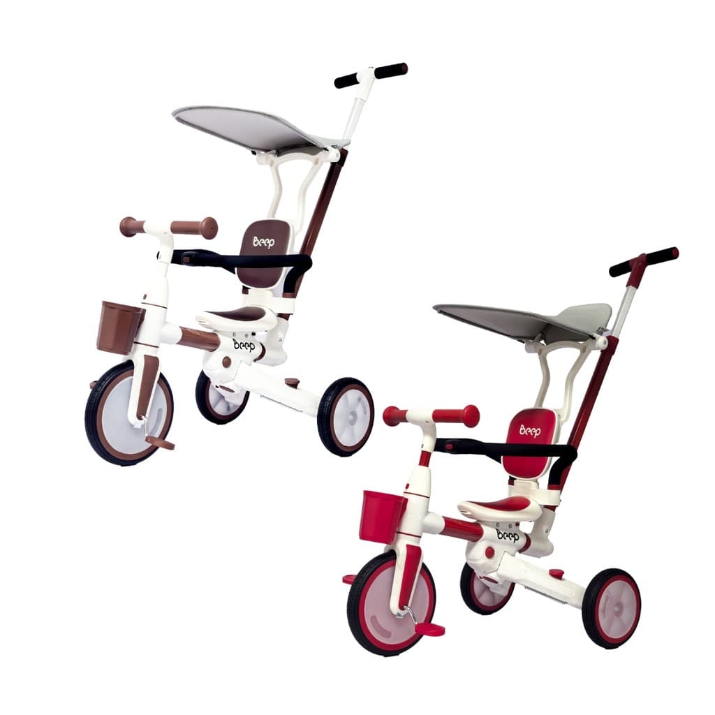 Triciclo Bicicleta Equilíbrio Sem Pedal 4 em1 Beep Maxi Toys