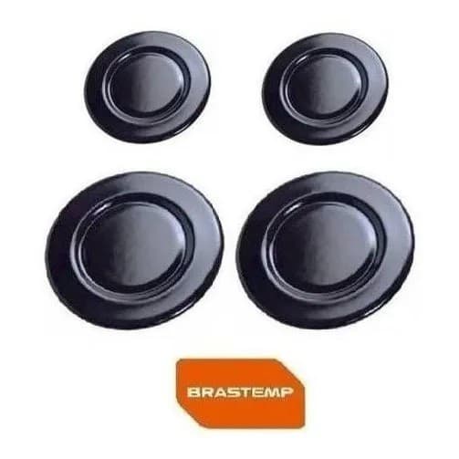 Kit Espalhador Tampinha Fogão Brastemp Clean 2pq + 2gd