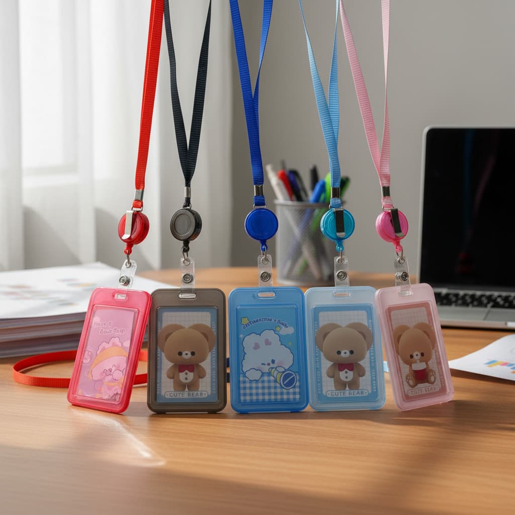 Porta-crachá Retrátil Transparente Genérica 1 Unid.