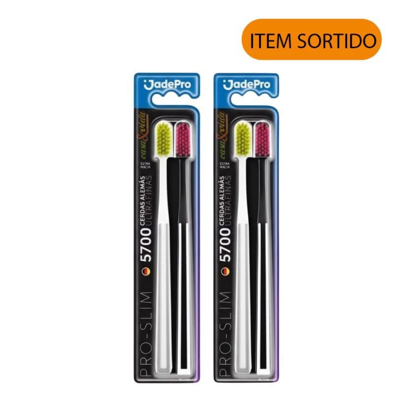 KIT 4UN ESCOVA DE DENTE ADULTO PRO SLIM MACIA - JADEPRO