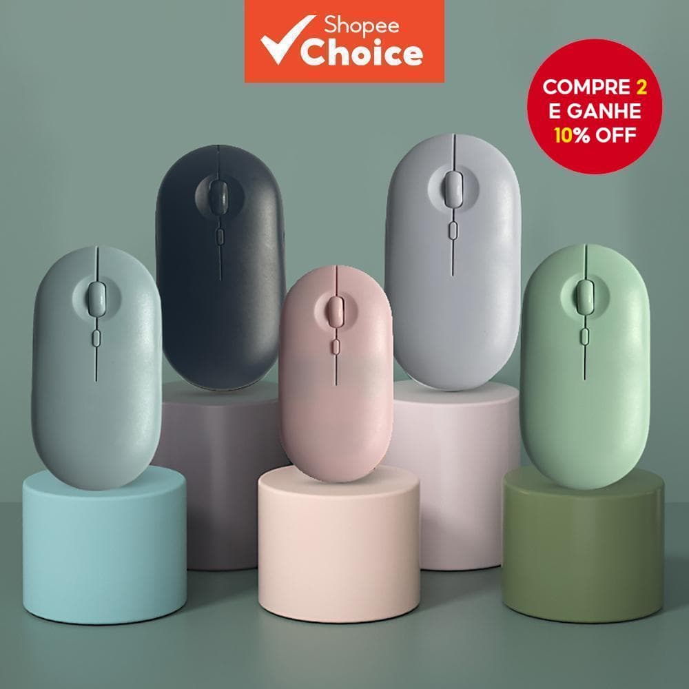 Mouse Bluetooth Sem Fio Recarregável Modo Duplo BT5.2 2.4G DPI Clique Silencioso Para PC Mac Laptop
