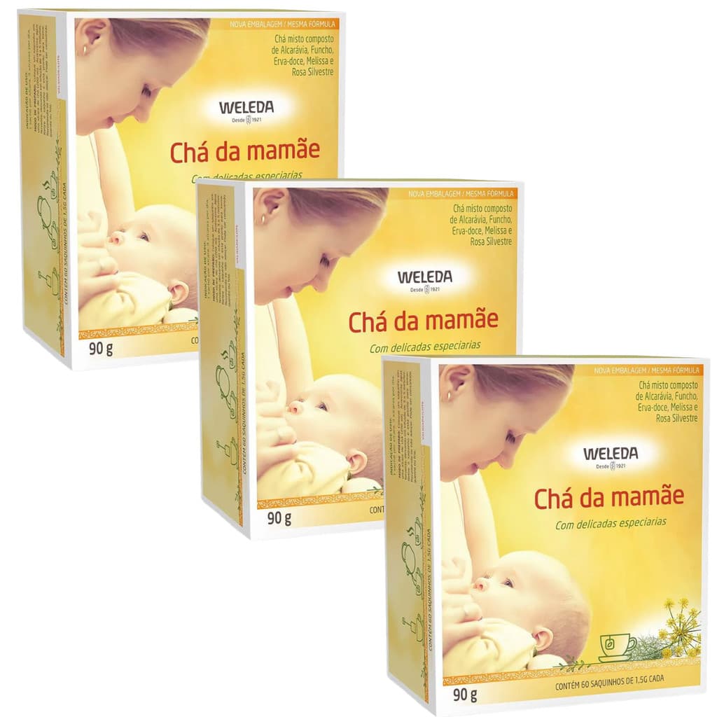 kit 3 Chá Misto Da Mamãe Weleda 180 Unid  ( Sem Aromas Artificiais )