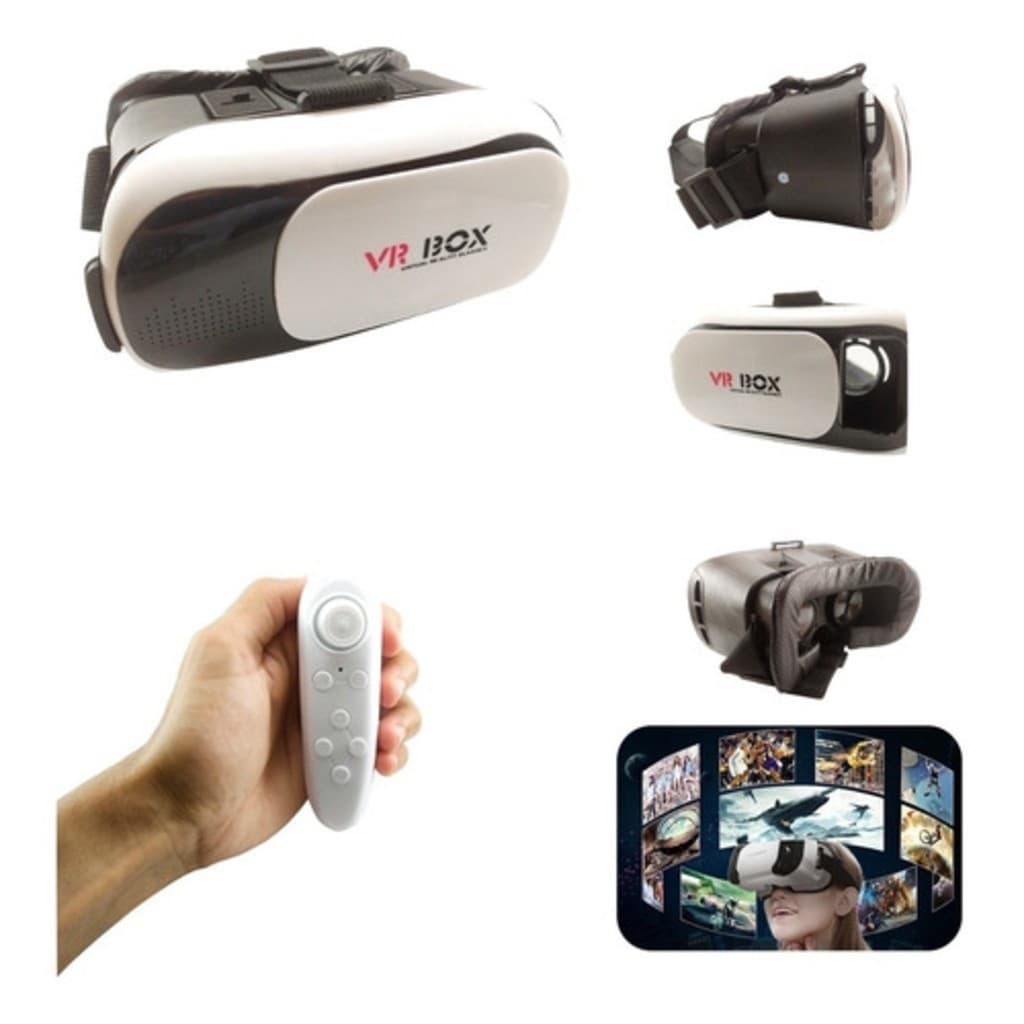 Óculos Vr Box 2.0 Realidade Virtual + Controle Cardboard 3d Bluetooth