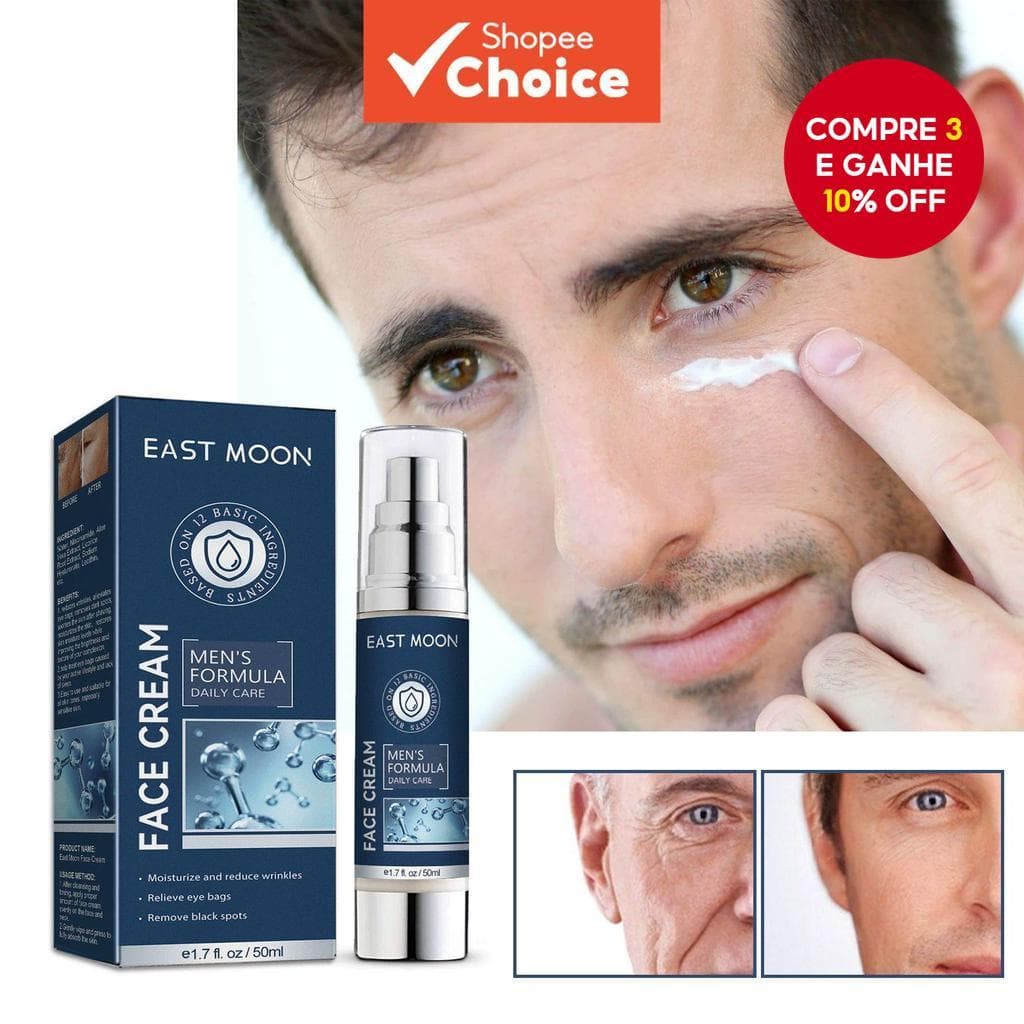  Creme Facial Antirrugas para Homens, Hidratante Anti-idade - Alivia Bolsas nos Olhos & Manchas Pretas, Cuidados com a