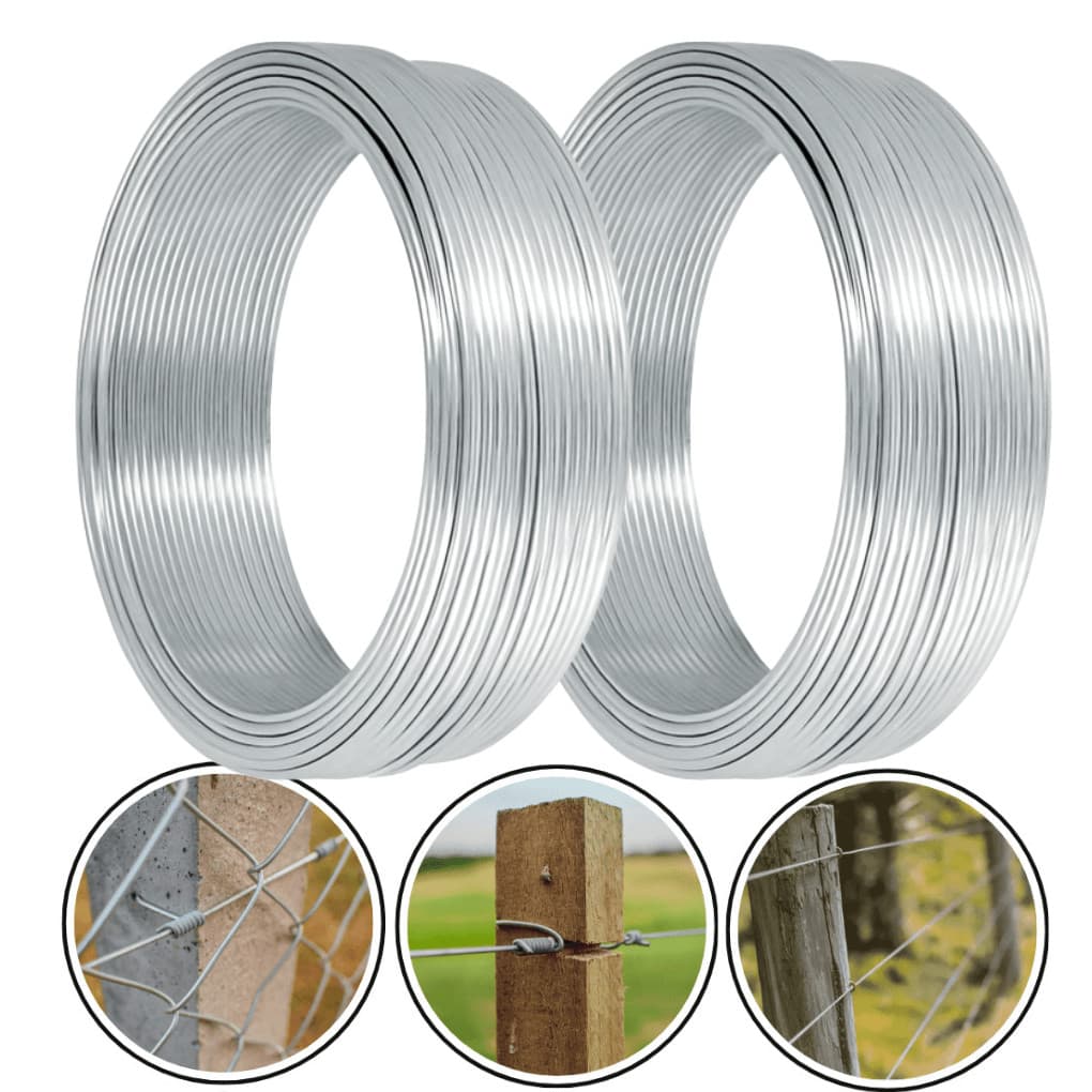 Arame Galvanizado 18 BWG Kit 2 Rolos 1kg Total 2kg 250m