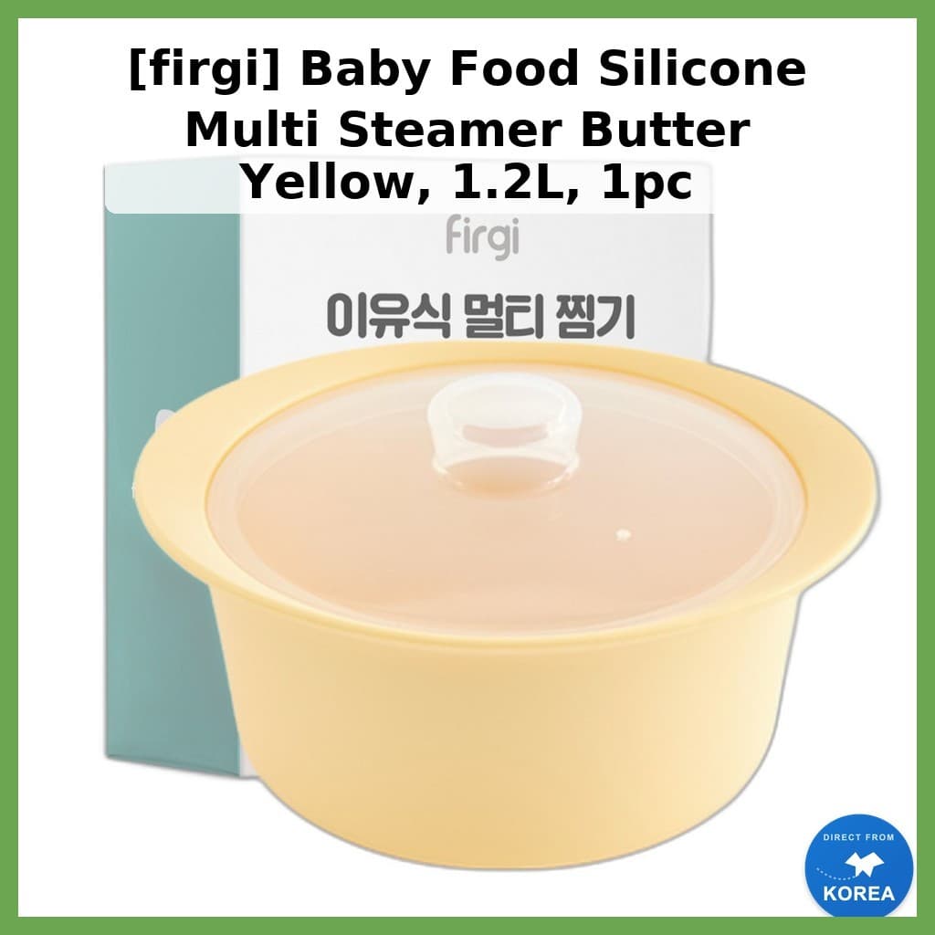 [firgi] Comida Para Bebê Silicone Multi Steamer Manteiga Amarela , 1.2L , 1 Unidade/Vaporizador De Coreano/Material De P