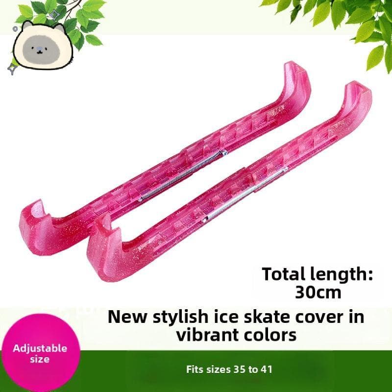 1 Par De Protetores De Lâmina De Skate No Gelo , De Hóquei Defesa Ajustável Para Patins E Patinação Artística (Rosa)