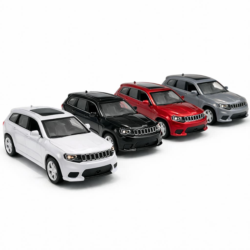 Miniatura Jeep Grand Cherokee Escala 1:40 Metal Abre Portas Fricção Realista Brinquedo Colecionável