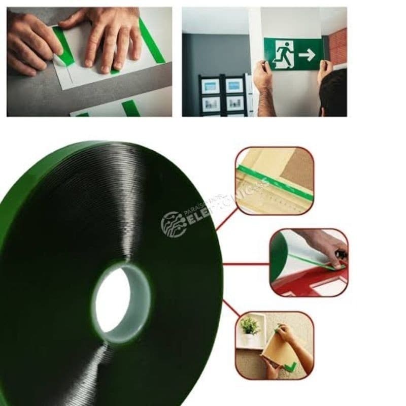 Fita Dupla Face Acrílica EXTRA FORTE, 9 mm X 20 Metros e de 9mm x 1 Metro