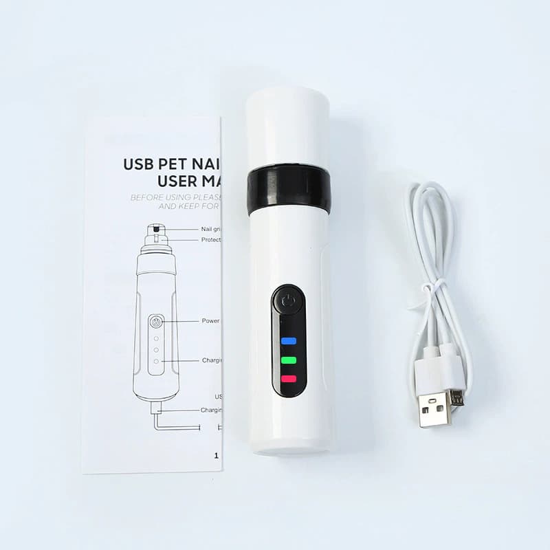 Lixador Elétrico de Unhas para Animais de Estimação, Cortador de Unhas USB para Cães e Gatos Grandes, Ferramenta de Limp