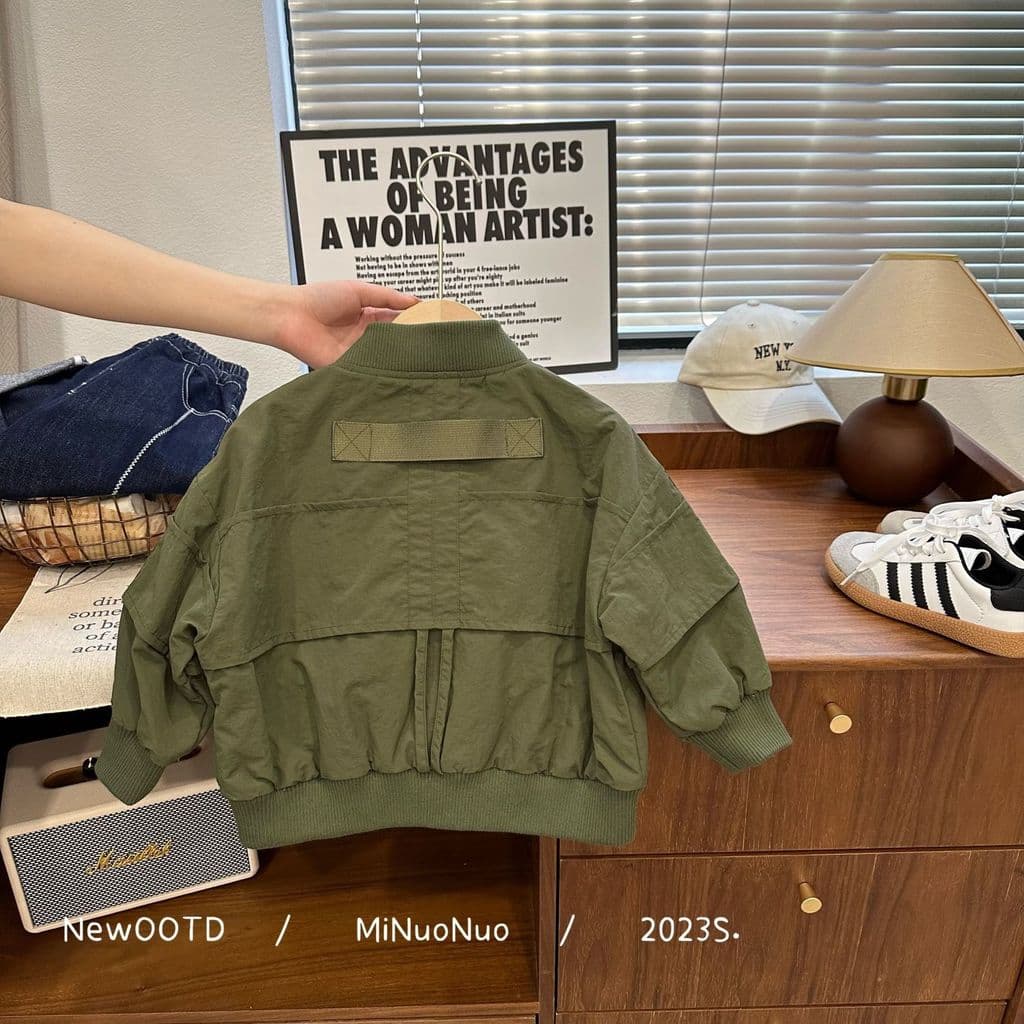 Meninos jaqueta primavera outono novo estilo roupas infantis estilo ocidental jaqueta de vôo crianças uniforme de beiseb
