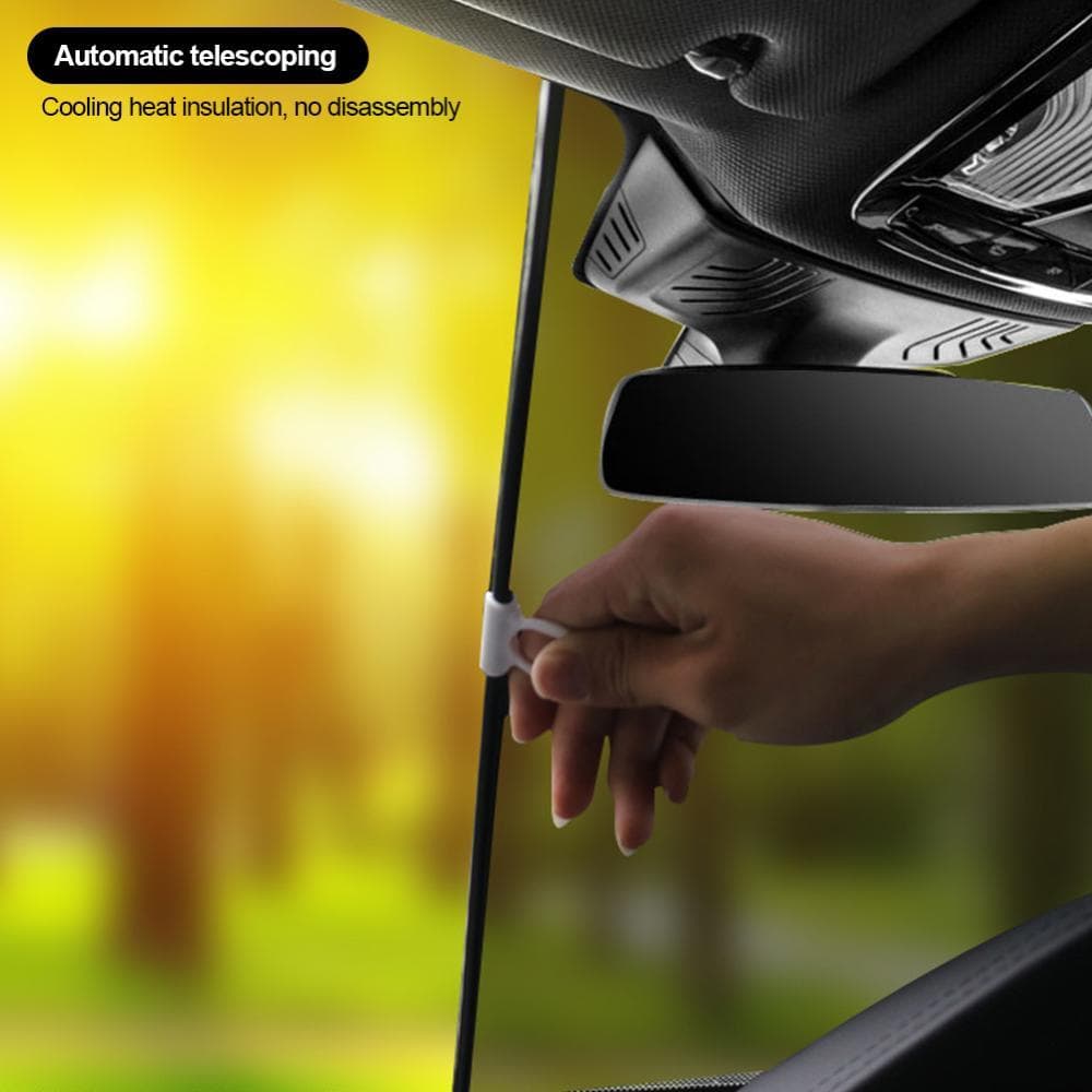 TKEY 125x58cm Pára-Brisa Do Carro Sombra De Sol Estiramento Janela Automática Proteção Verão Cortina Isolamento Térmico 