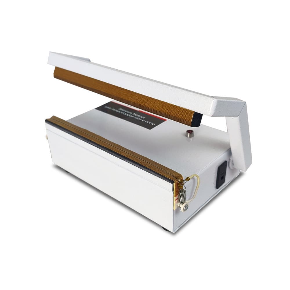 Seladora de Embalagens Plásticas Manual 20cm Sela e Corta Bivolt Isamaq 110/220V