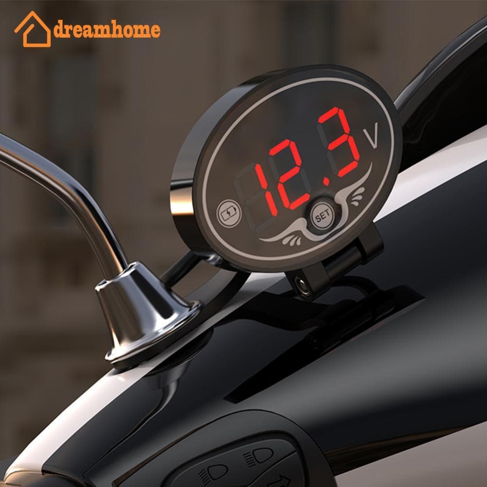 DREAMHOME Digital LED Voltímetro Painel De Tensão Medidor DC 9V A 24V Para Acessórios Da Motocicleta C5F5