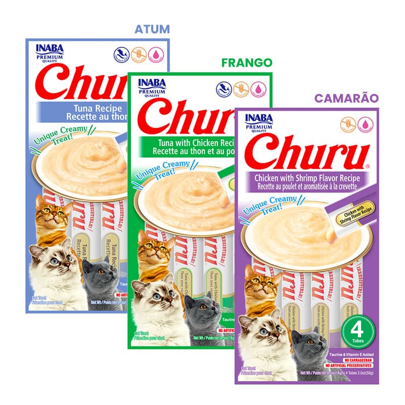 Kit Gato 3 Churus ou Colher