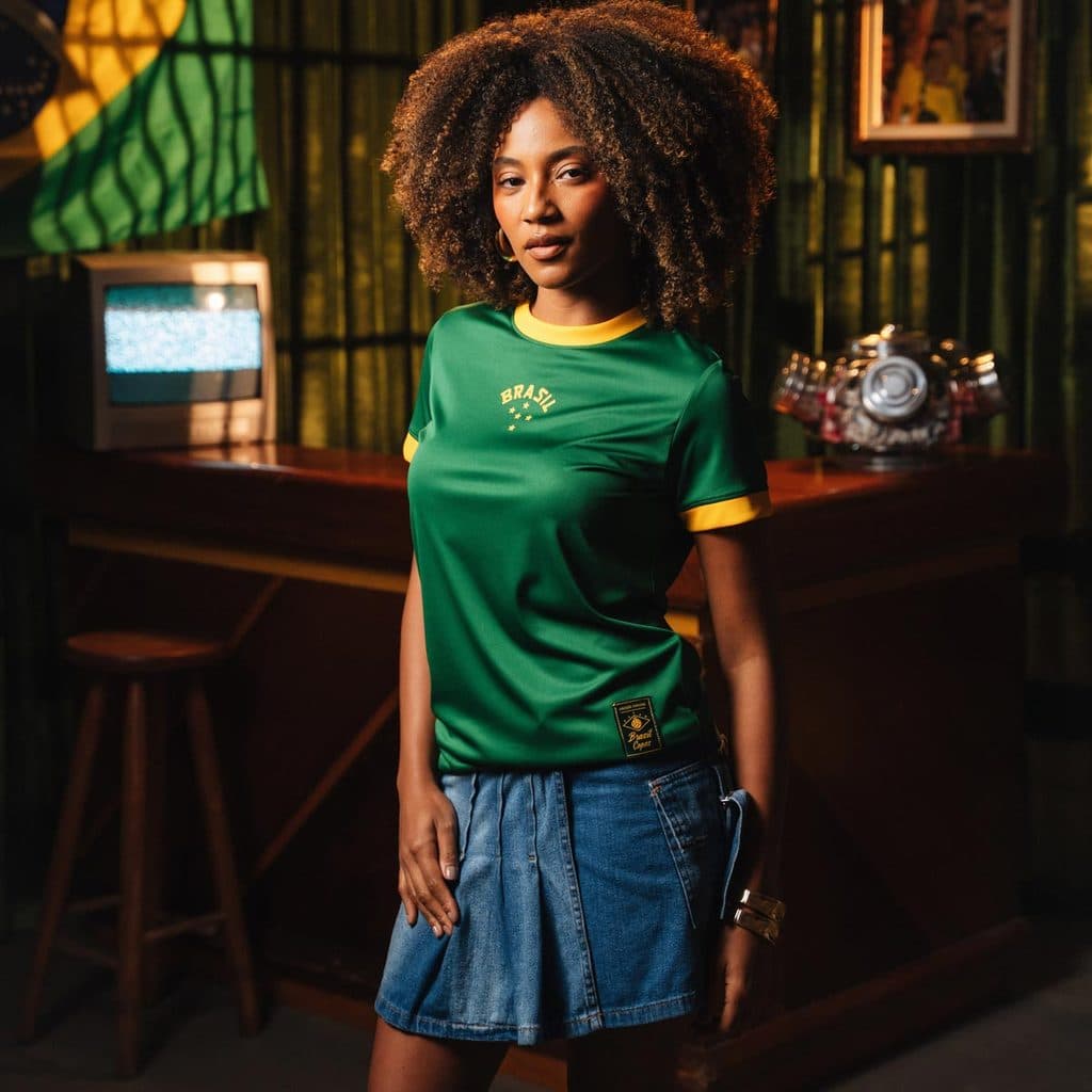 Camisa Brasil Urban Dry Verde Feminina