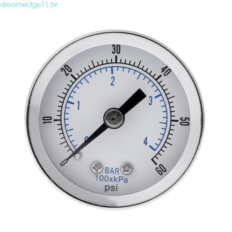 dreamedge11 1 8 NPT Compressor Manômetro Hidráulico 0-60PSI Montagem Traseira 1 5 Faces