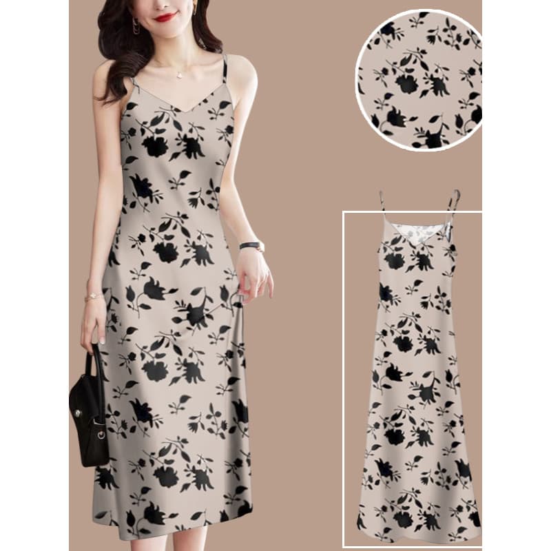 Liberação Pick-up vazamento ~ High-End elegante estilingue vestido 2025 novo estilo verão idade-reduzindo estilingue ves