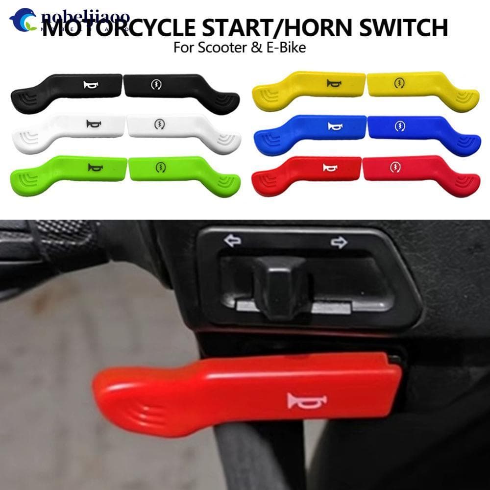 NOBELJIAOO 2 Pçs Motocicleta Iniciar Chifre Interruptor Extensão Guiador Botão Extensor Alavanca De Controle Acessório P