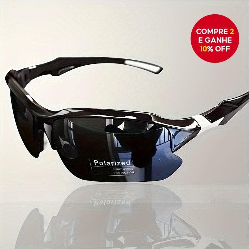 Óculos de sol esportivos polarizados masculinos para ciclismo e pesca, proteção UV, moda.