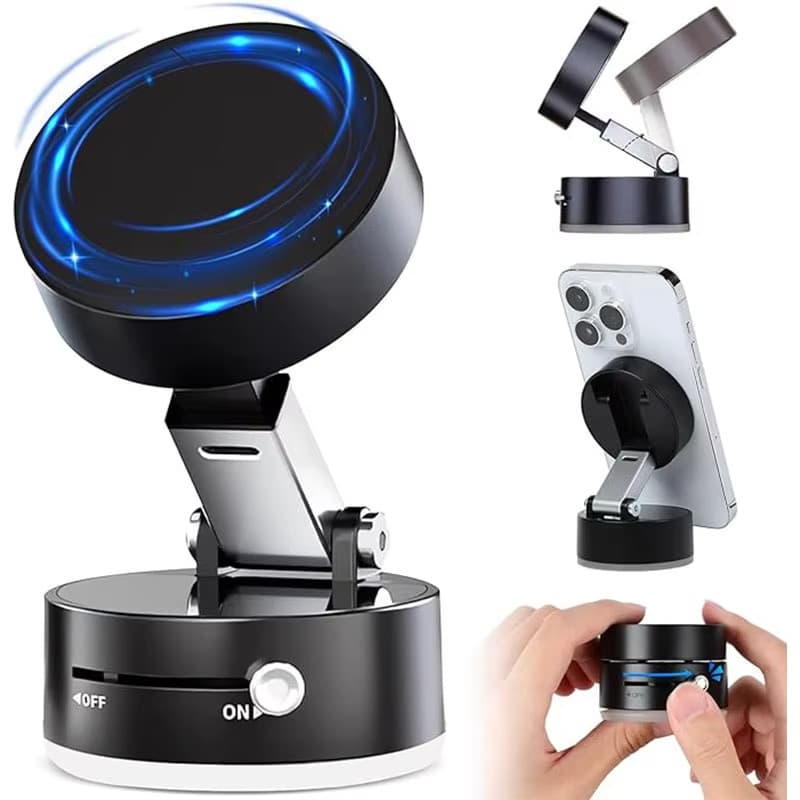 Suporte Magnético Dobrável Para Telefone Carro Em Liga 360 ° Ajustável
