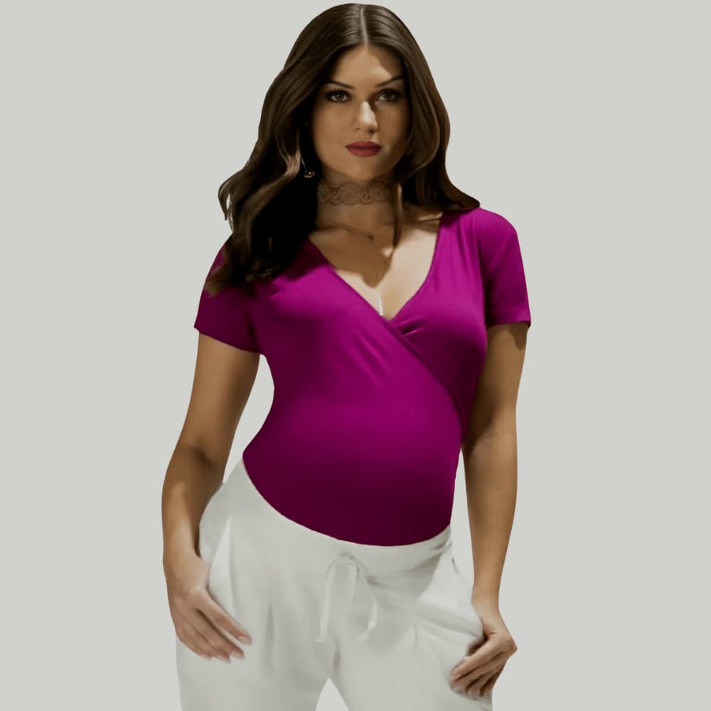Blusa Gestante Amamentação Cachequer Vinho