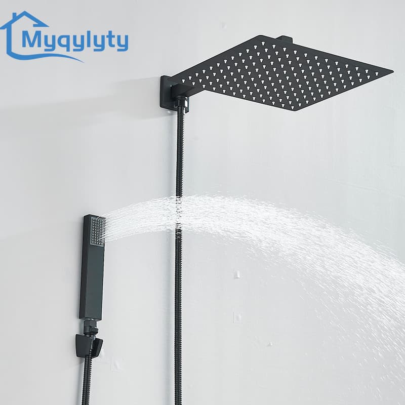 Conjunto de Chuveiro Inox para Banheiro, Aspersor Superior + Chuveiro Manual 20/30 cm