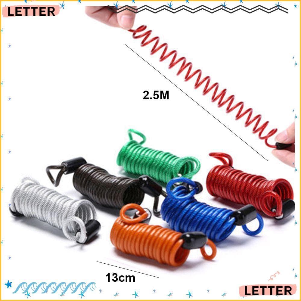 Carta 2.5m Corda De Bloqueio De Bicicleta Freio A Disco Scooter Moto Ferramenta Capacete Fio