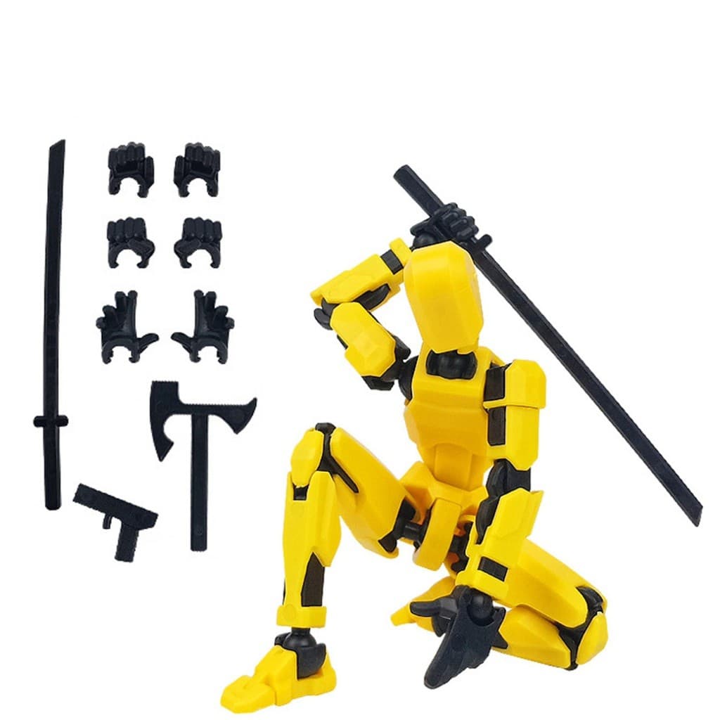 Queridinho Boneco Dummy 13 Brinquedo Robô Multiarticulado Impresso Em 3d com acessórios