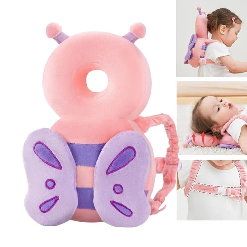 Mochila Almofada Ajustável De Proteção Cabeça E Nuca Para Bebê ,Segurança Travesseiro do Bebê