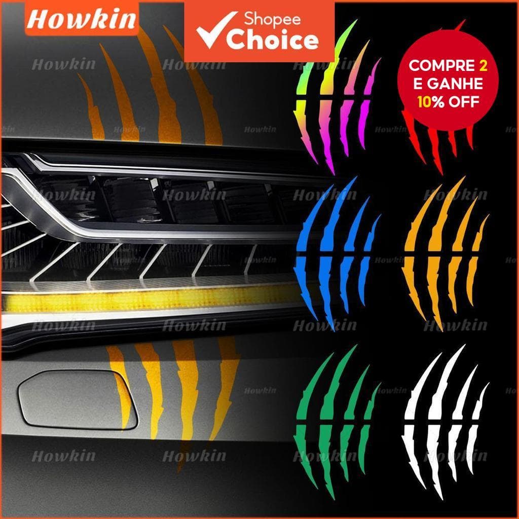  Adesivo Refletivo para Motocicleta Fashion com Garra Fantasma Personalizada