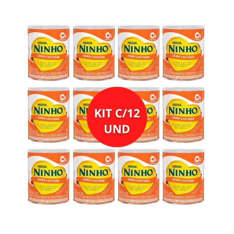 KIT C/ 12 LEITE NINHO ZERO LACTOSE 380G