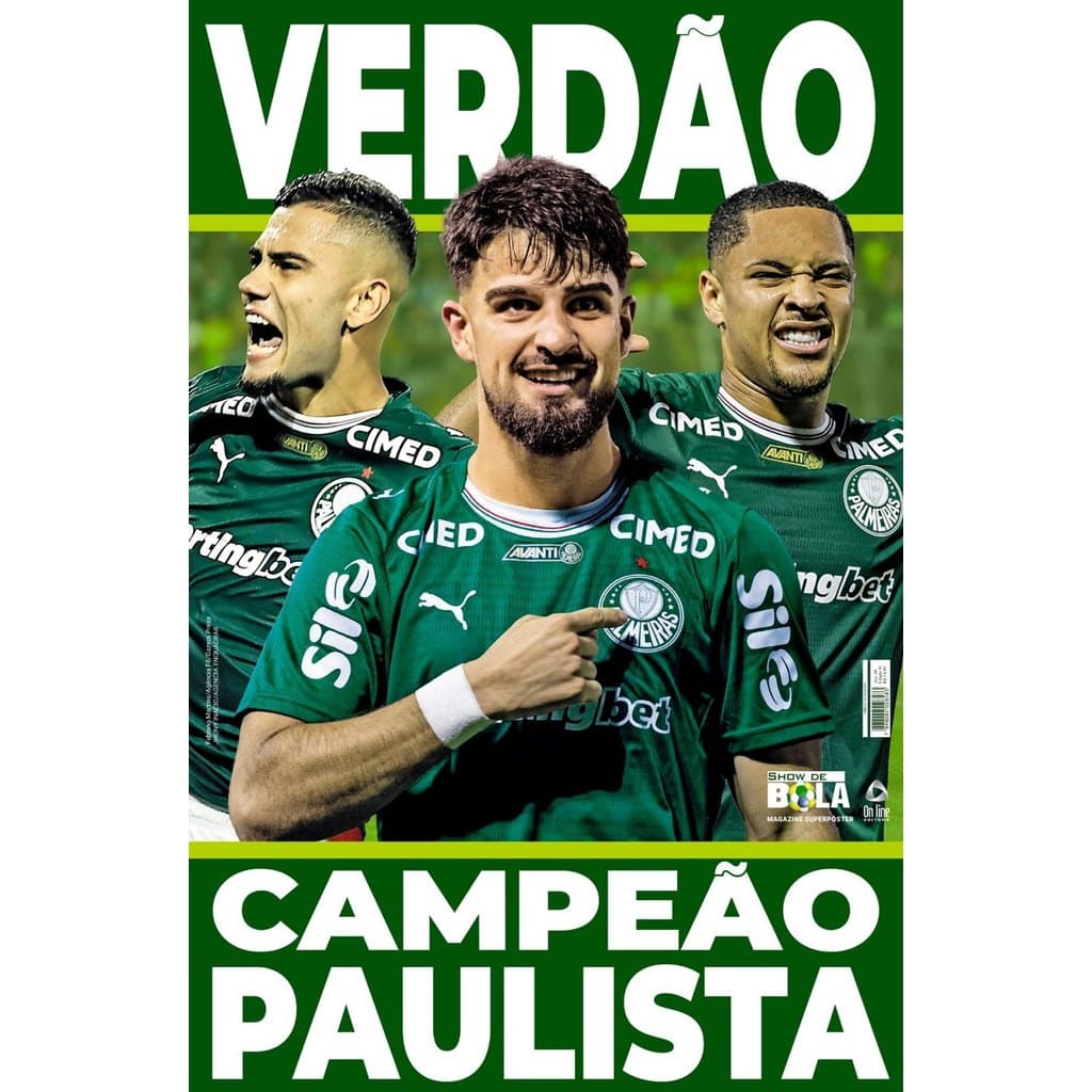 Show de Bola Magazine SuperPôster - Campeão Paulista 2026 - Palmeiras