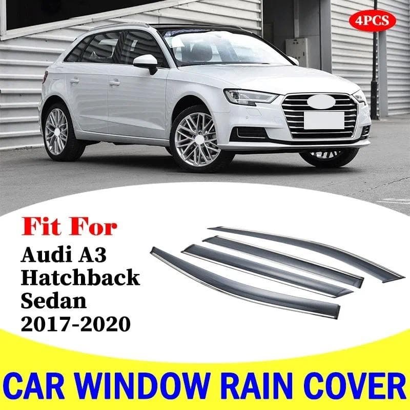 Para Audi A3 Hatchback sedan Janela Viseira Do Carro Escudo De Chuva Defletores Toldo Guarnição Capa exterior Acessórios
