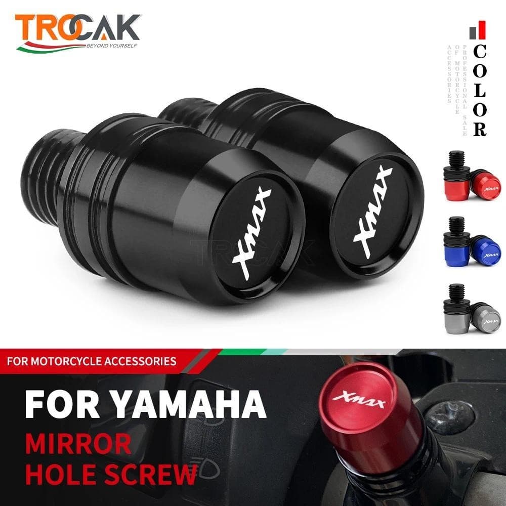 Motocicleta CNC Accessorie M10 * 1.25 Espelho Buraco Plug Parafuso X-max Para YAMAHA XMAX 300 250 400 Xmax300 Xmax250 XM