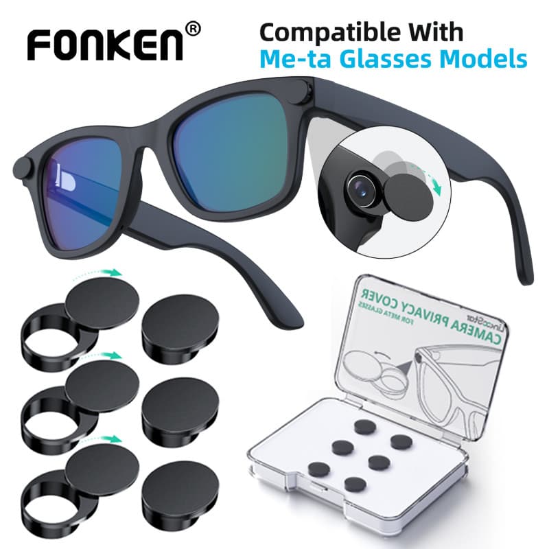6/4 Pçs LED Luz Rotativa Capa Para Oak-ley/Way-farer/Sky-ler/Head-liner Óculos Câmera Bloqueador De Privacidade