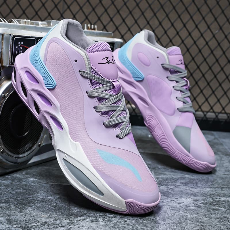 Novo estilo tênis de basquete masculino feminino estudante sapatos esportivos Ultra-leve absorção de choque rebote almof