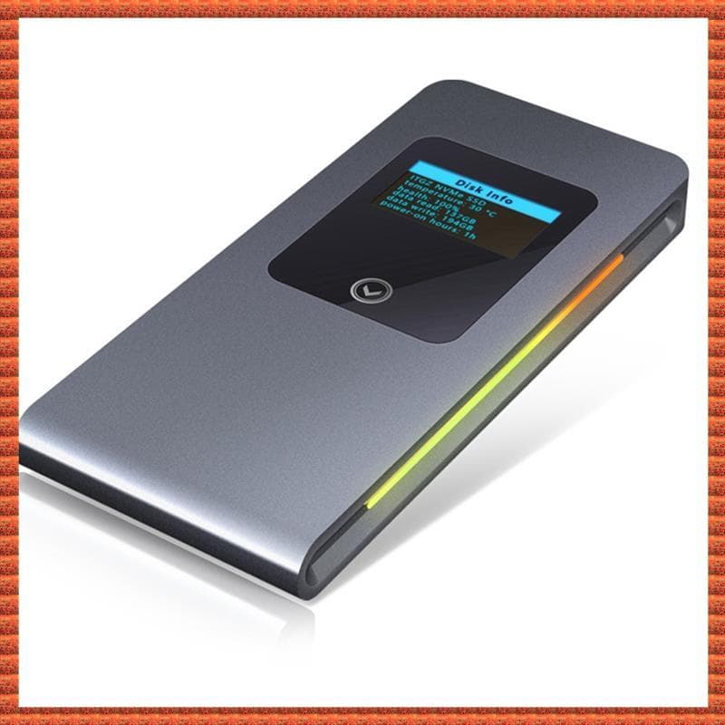 (Zac) Caixa De Disco De Estado Sólido Móvel De Alta Velocidade 10 Gbps Protocolo NVMe M2 Unidade Rígido RGB Efeitos De L