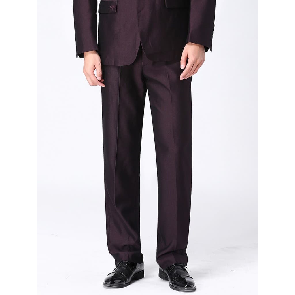 Romeo quatro estações novo estilo masculino Jacquard cintura média cabido em linha reta negócios Casual Formal terno cal