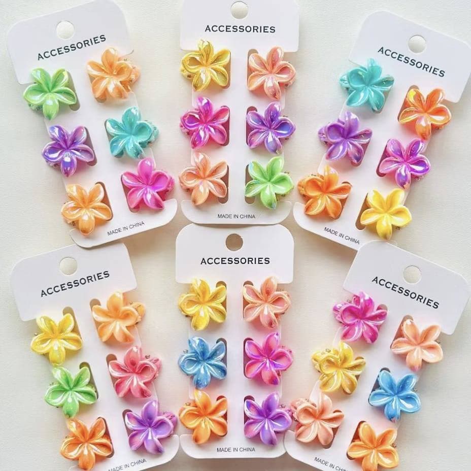 Kit 12/24/36/48 Peças Grampos piranha De Cabelo Flor De Feriado De Praia Barrettes 2.5cm