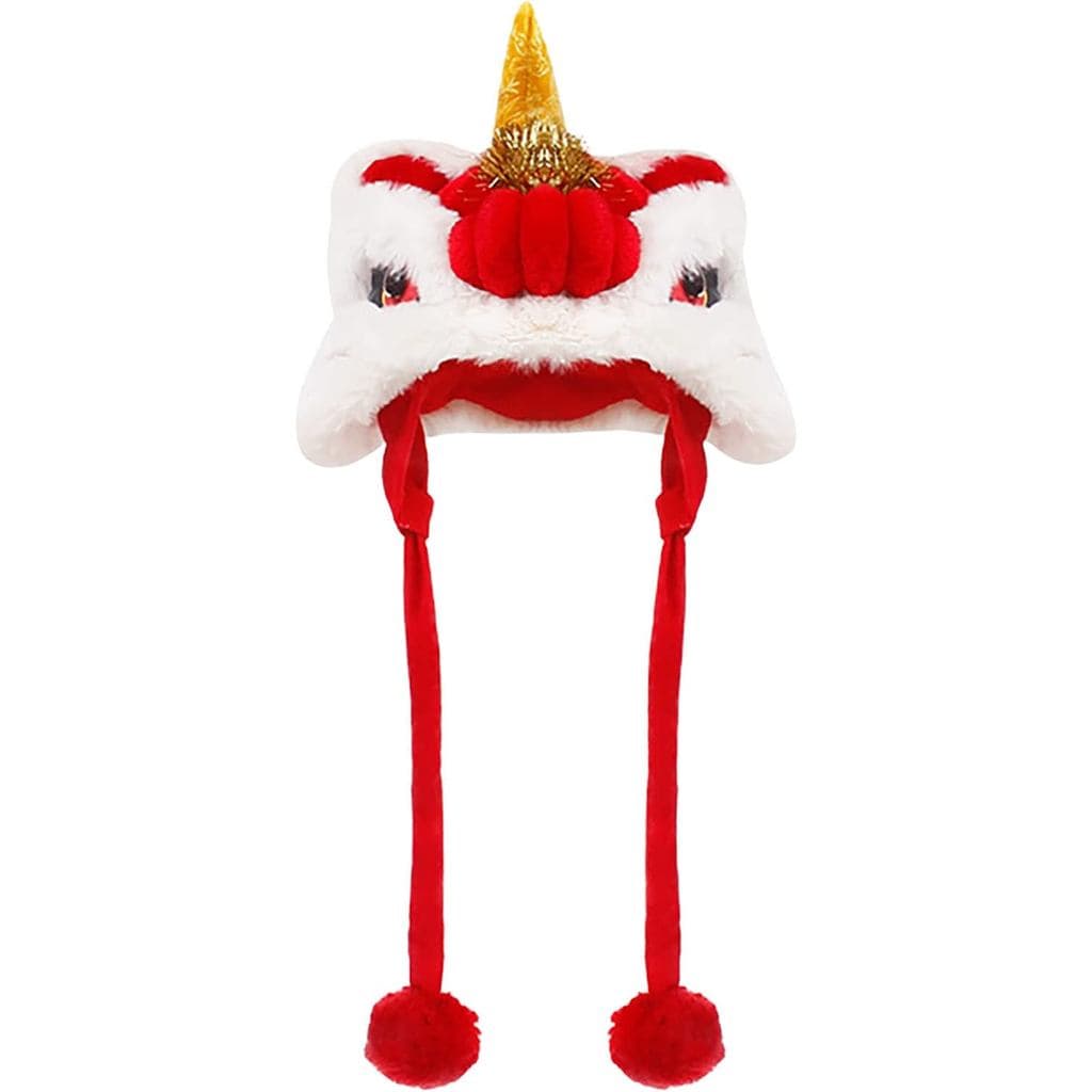 Fantasia de Dança Fofa para Animais de Estimação, Chapéu Chinês para Celebração, Chapéu de Dança Quente e Fofo para Cães