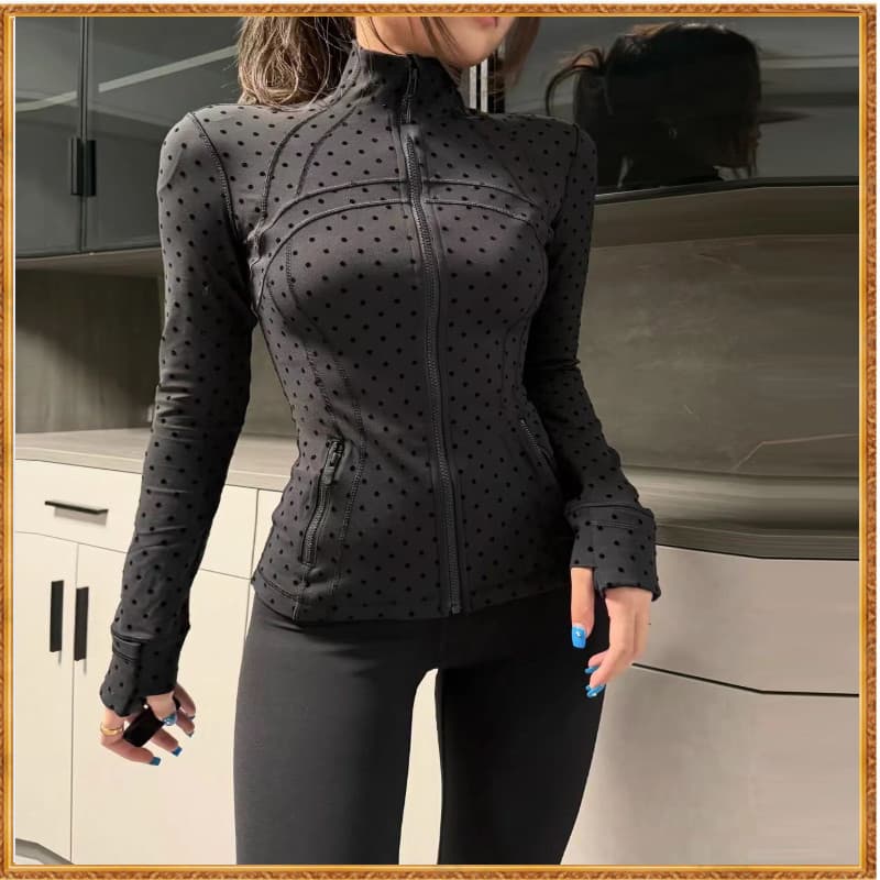 Conjunto de Jaqueta Lululemon SLEEK CITY com Bolinhas Jaqueta + Calças