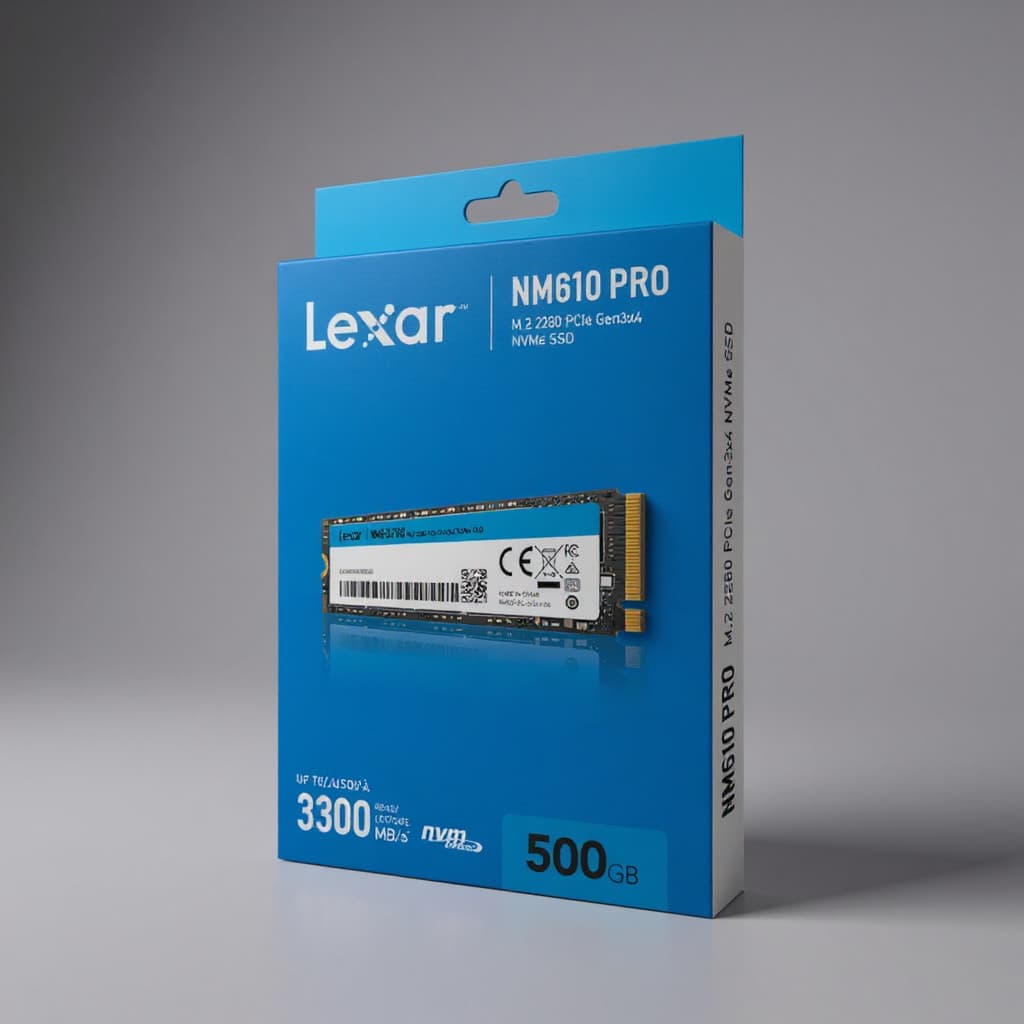 SSD M.2 500GB LEXAR NM610 PRO 2280 NVME PCIE GEN3 X4 LNM610P500G-RNNNG 3300MB/s
