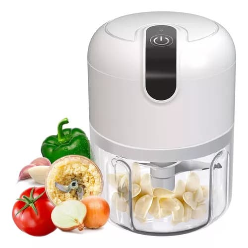 Mini Processador Elétrico Moedor Carne Vegetais Alho Fruta Amendoim USB 250ml