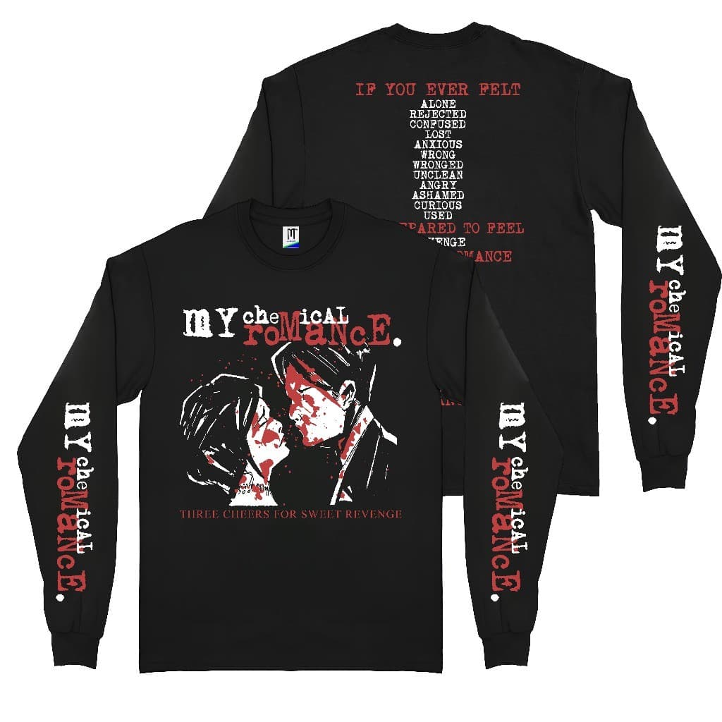 Camiseta De Manga Comprida My Chemical Romance-Three Cheers For Sweet Revenge | MCR T-Shirt Banda